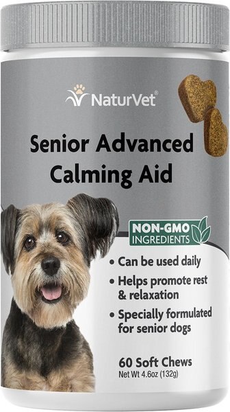 NaturVet Senior Advanced Calming Aid With Non-GMO Ingredients Dog Supplement