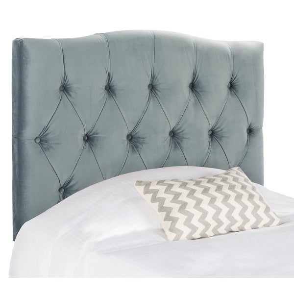 SAFAVIEH Axel Wedgwood Blue Cotton Upholstered Tufted Headboard (Twin) - - 11081507