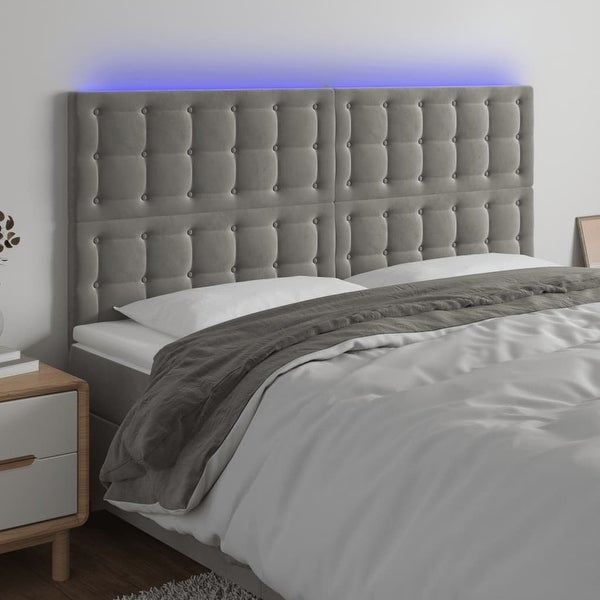 vidaXL LED Headboard Dark/light Gray 39.4