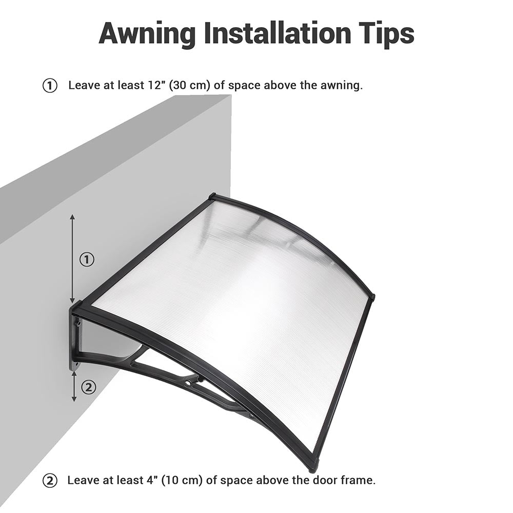 Yescom 2-Pack Door & Window Poly Awning Canopy 40