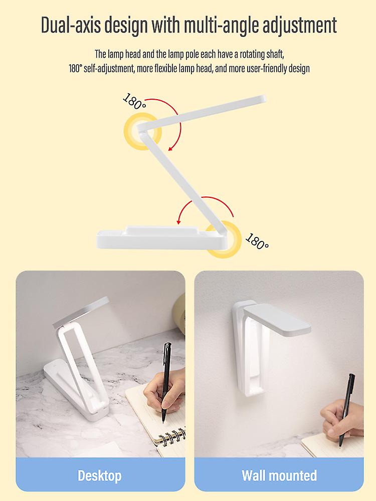 Led Reading Desk Lamp Foldable Touch With Remote Control Dimmable Wall Lamp Usb Charging Office Study Bedside Night Light