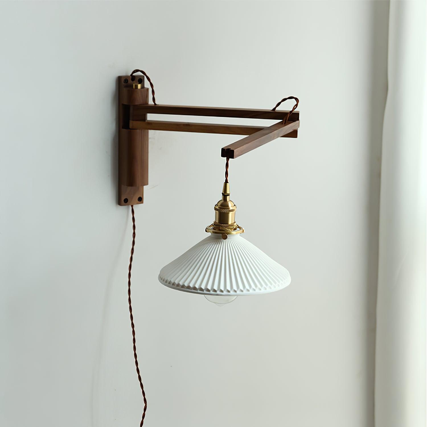 Walnut Telescopic Wall Lamp