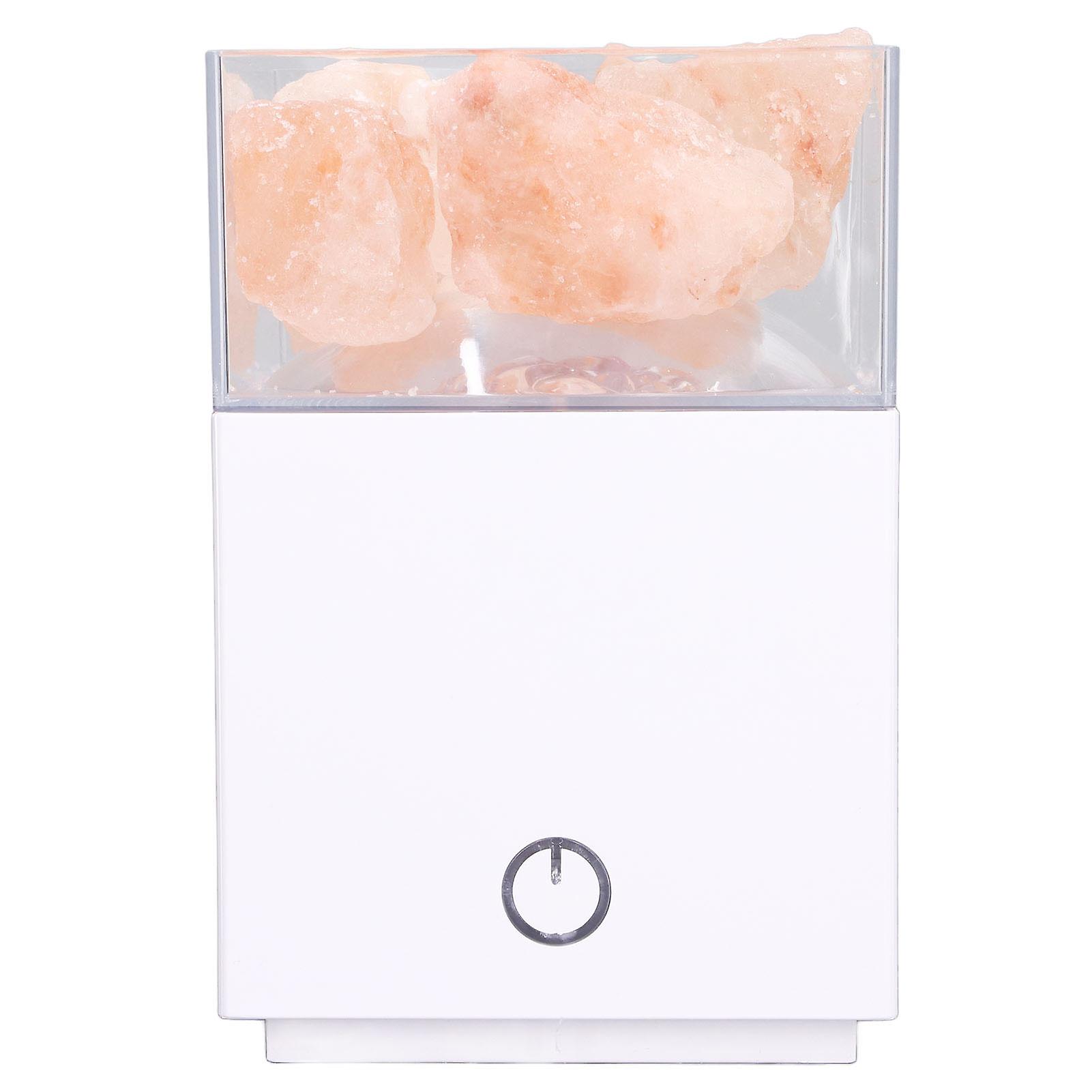 Led Colorful Himalayan Salt Lamp Remote Control Square Salt Block Lamp Negative Ion Air Purification Lampwhite