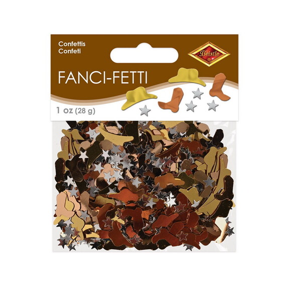 Beistle 57799 Fanci Fetti Western Icons  copper  g...