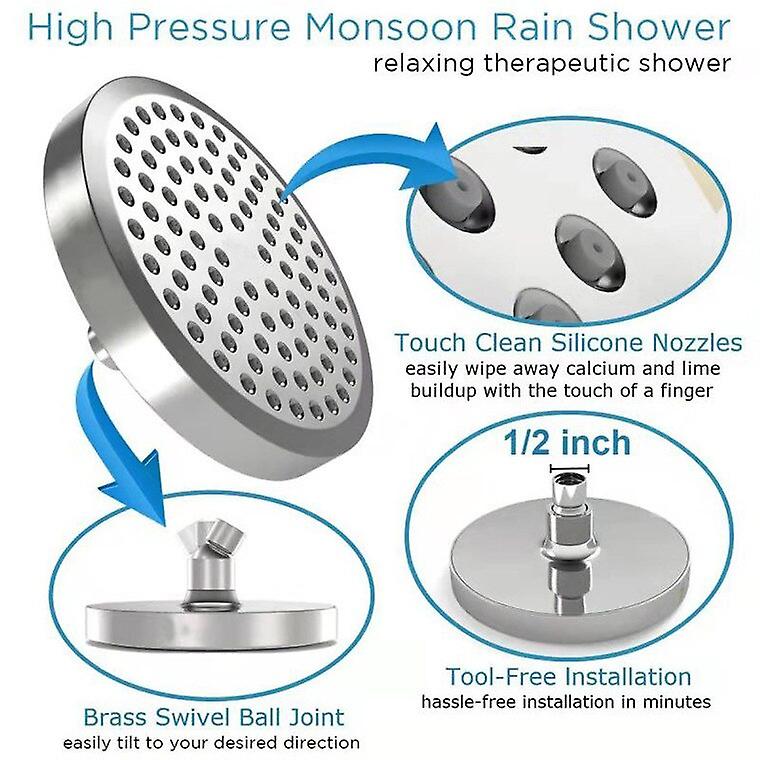 High Pressure Rain Shower Head Best Showerheads For Bathroom Adjustable Angle For Ultimate Bath Shower Bathroom Accessories