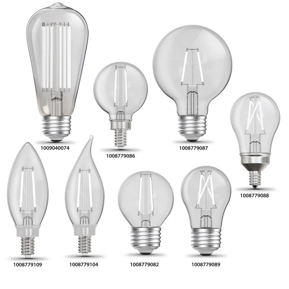 Feit Electric 60-Watt Equivalent ST19 Dimmable White Filament Clear Glass Vintage Edison LED Light Bulb Daylight 5000K ST1960950CAWFILHDRP