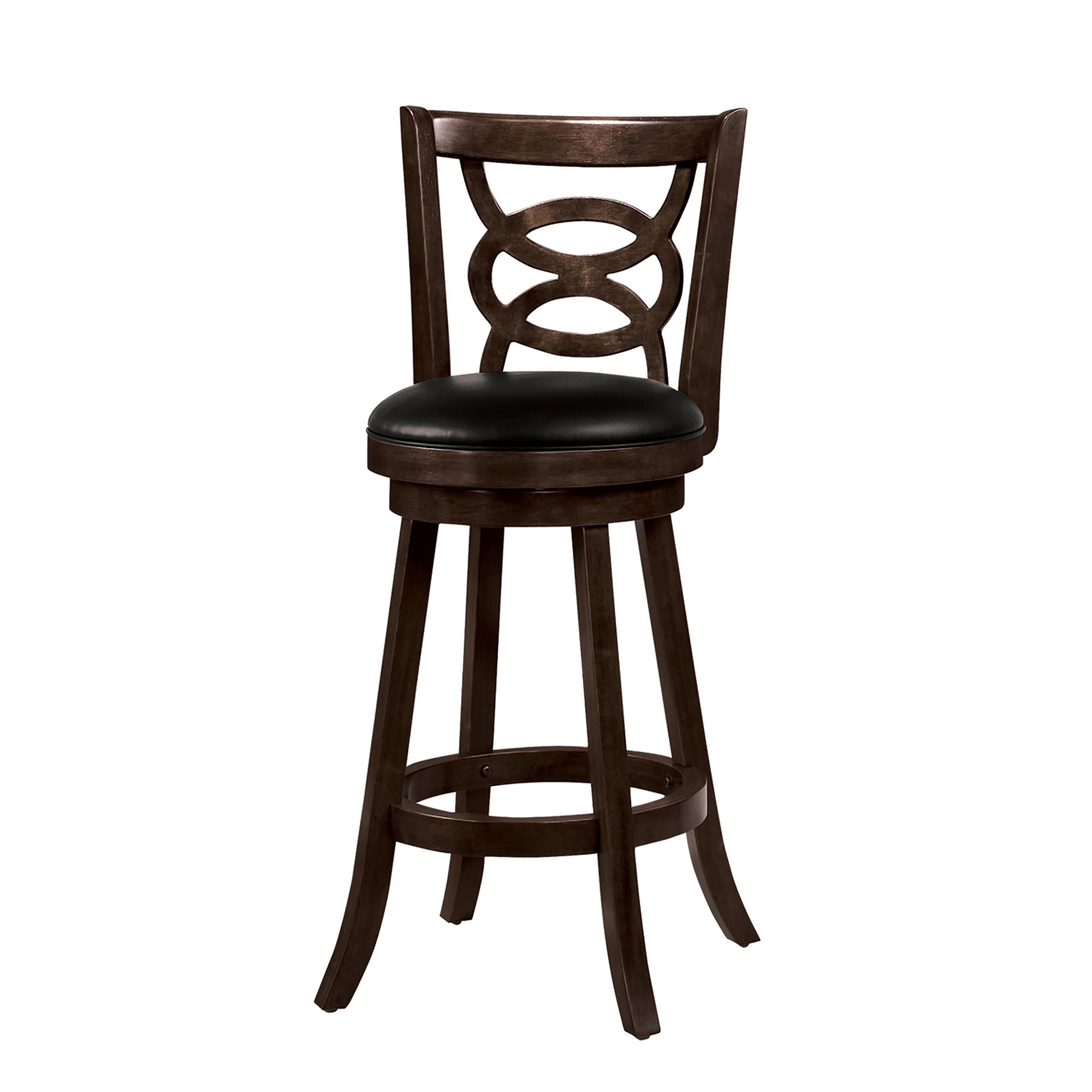 Torsten Espresso Wooden Swivel Bar Height Stools (Set of 2)