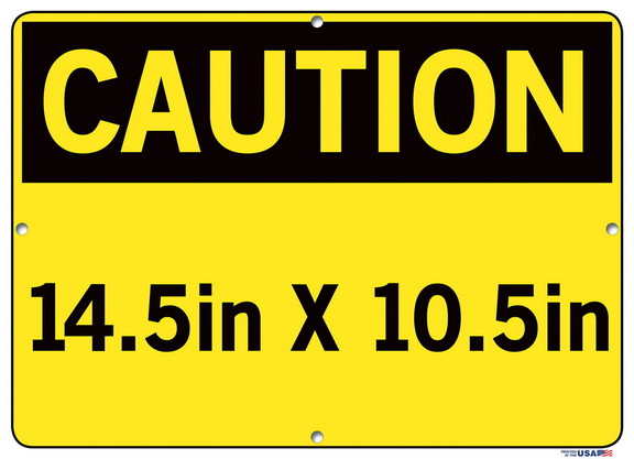 Vestil  SI C 14 C AL 080 sign caution 14 14.5x10.5...