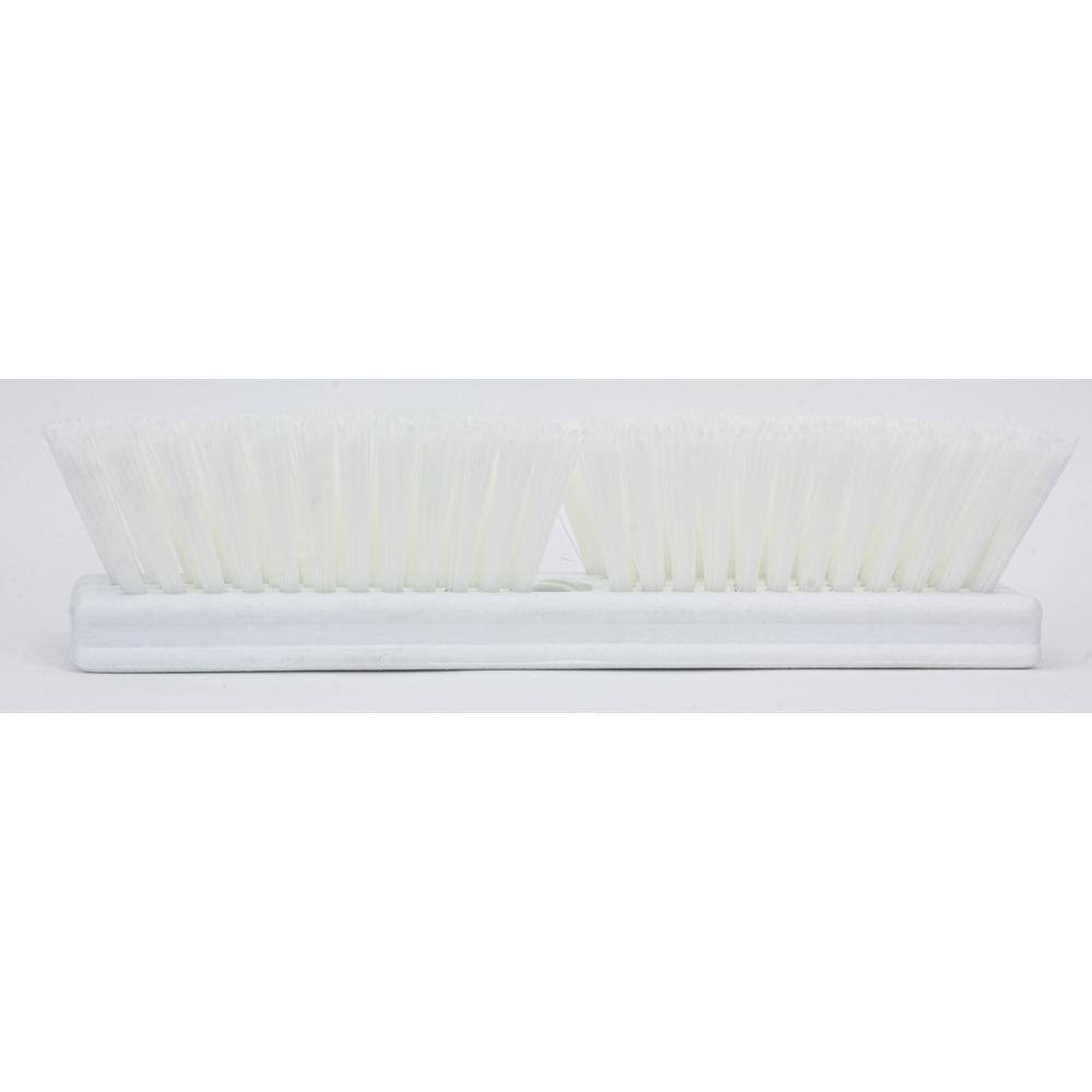 CFS Brands Sparta 10 in. White Polypropylene Deck Scrub Brush (6-Pack) 41722EC02