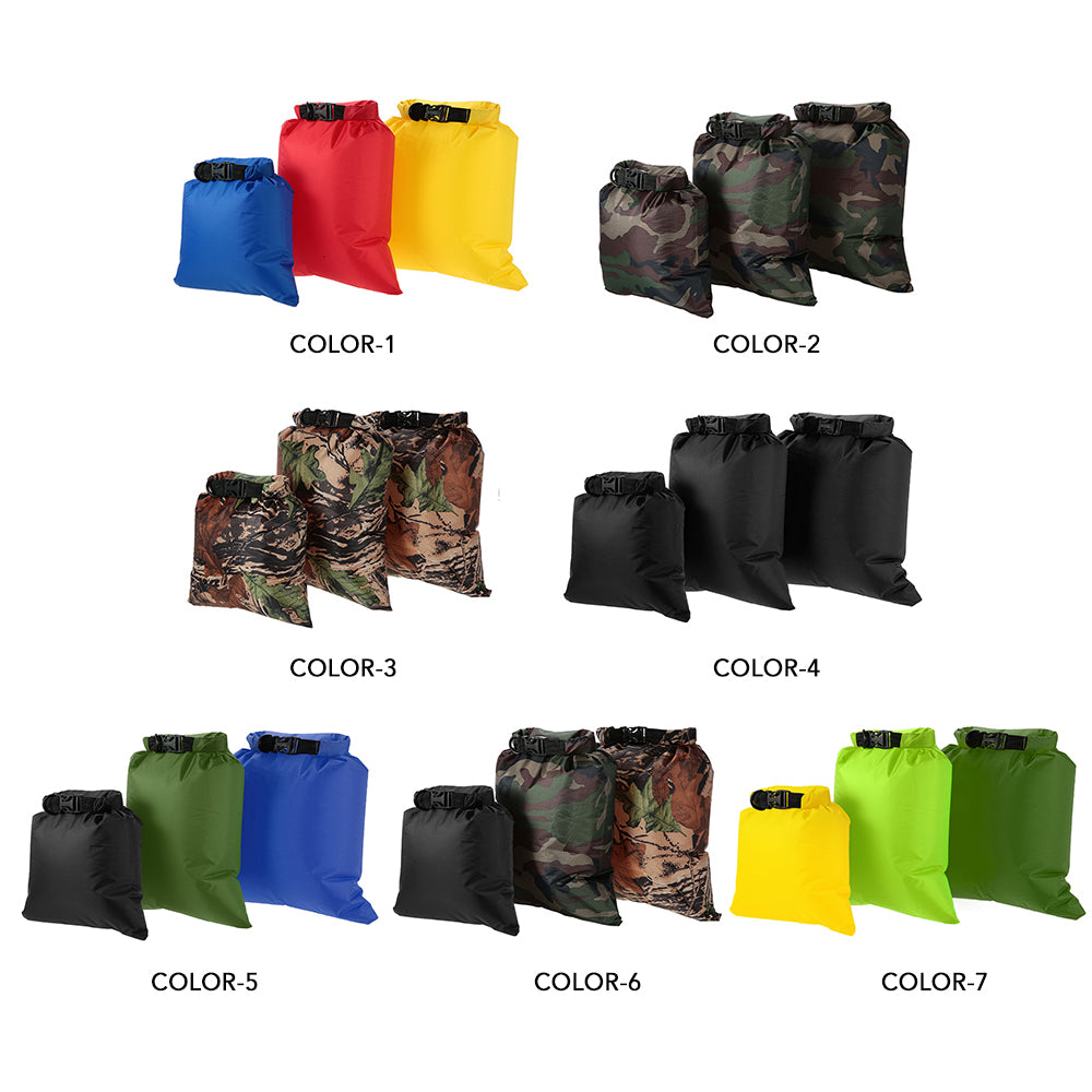 ametoys Pack of 3 Waterproof Bag 3L+5L+8L Outdoor Ultralight Dry Sacks for Camping Hiking Traveling