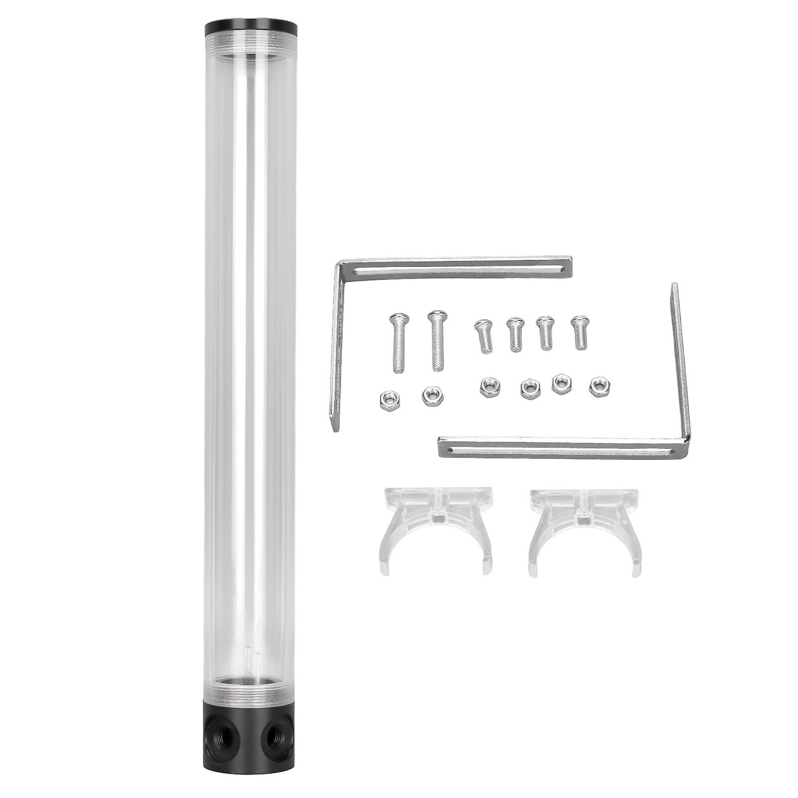 Water Cooling Reservoir Fully Open Acrylic Cylinder Four Holes G1/4in Thread Cold Water Tank