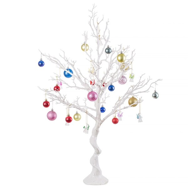 White Christmas Tree Branch Artificial 3.44 feet Tall Manzanita Tree for Tables，Decorative Ornament Display Tree Branches