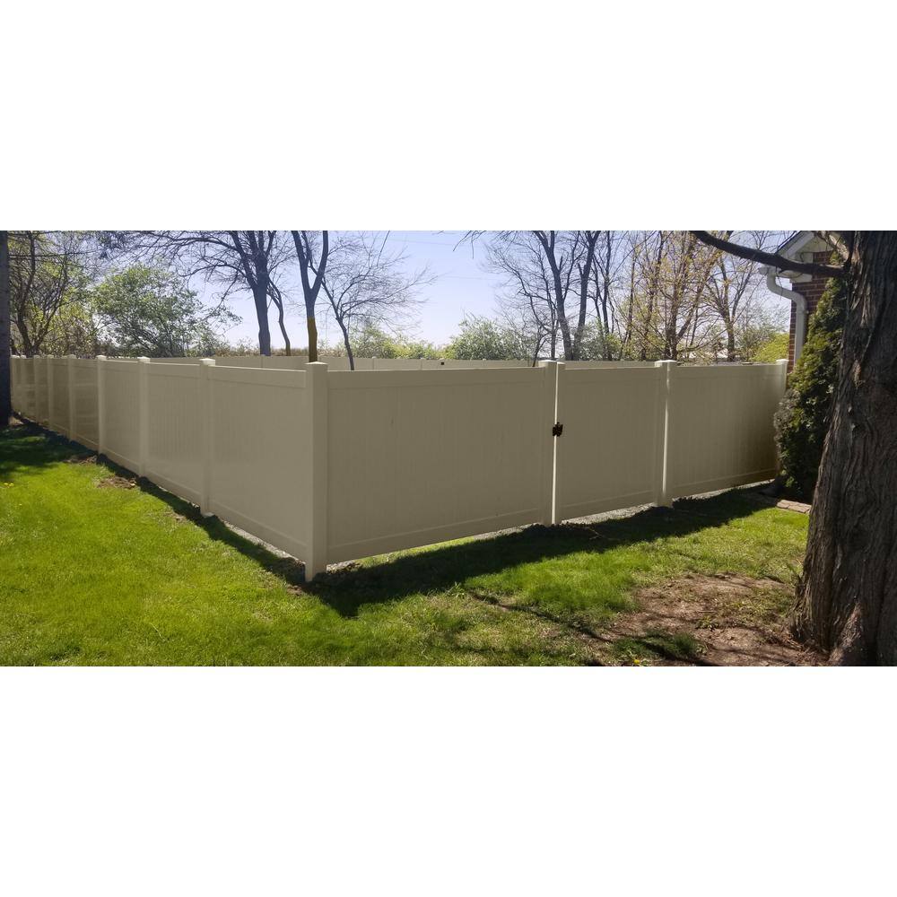 Weatherables Monroe 3 .7 ft. x 6 ft. Beige Vinyl Privacy Single Fence Gate SBPR-TG-6X44.5