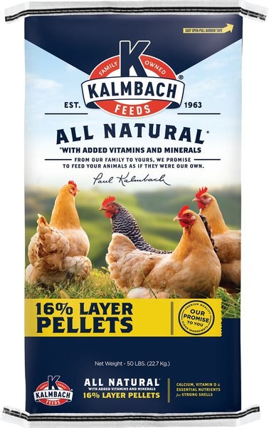 Kalmbach Feeds 16% All Natural Layer Pellets Chicken Feed， 50-lb bag