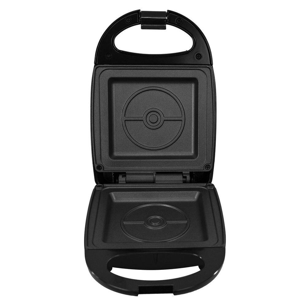 Uncanny Brands Black Pokemon 'Pokeball' 500-Watt Single Sandwich Maker PP2-POK-PB2