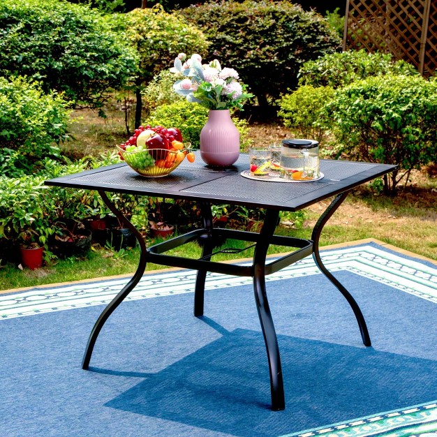 Square Dining Table Black Captiva Designs