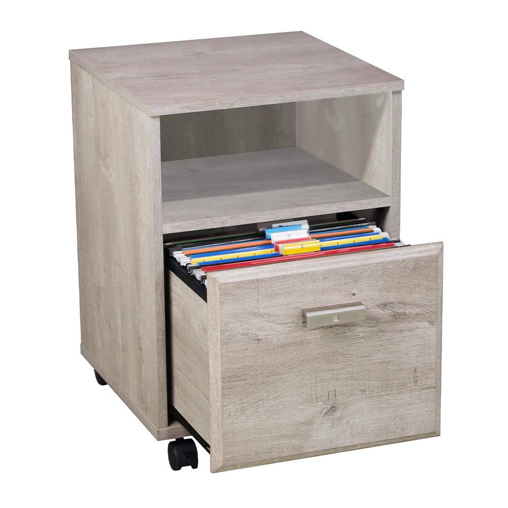 SAINT BIRCH Elma Washed Gray Pedestal File Cabinet SBEL4109MFWG