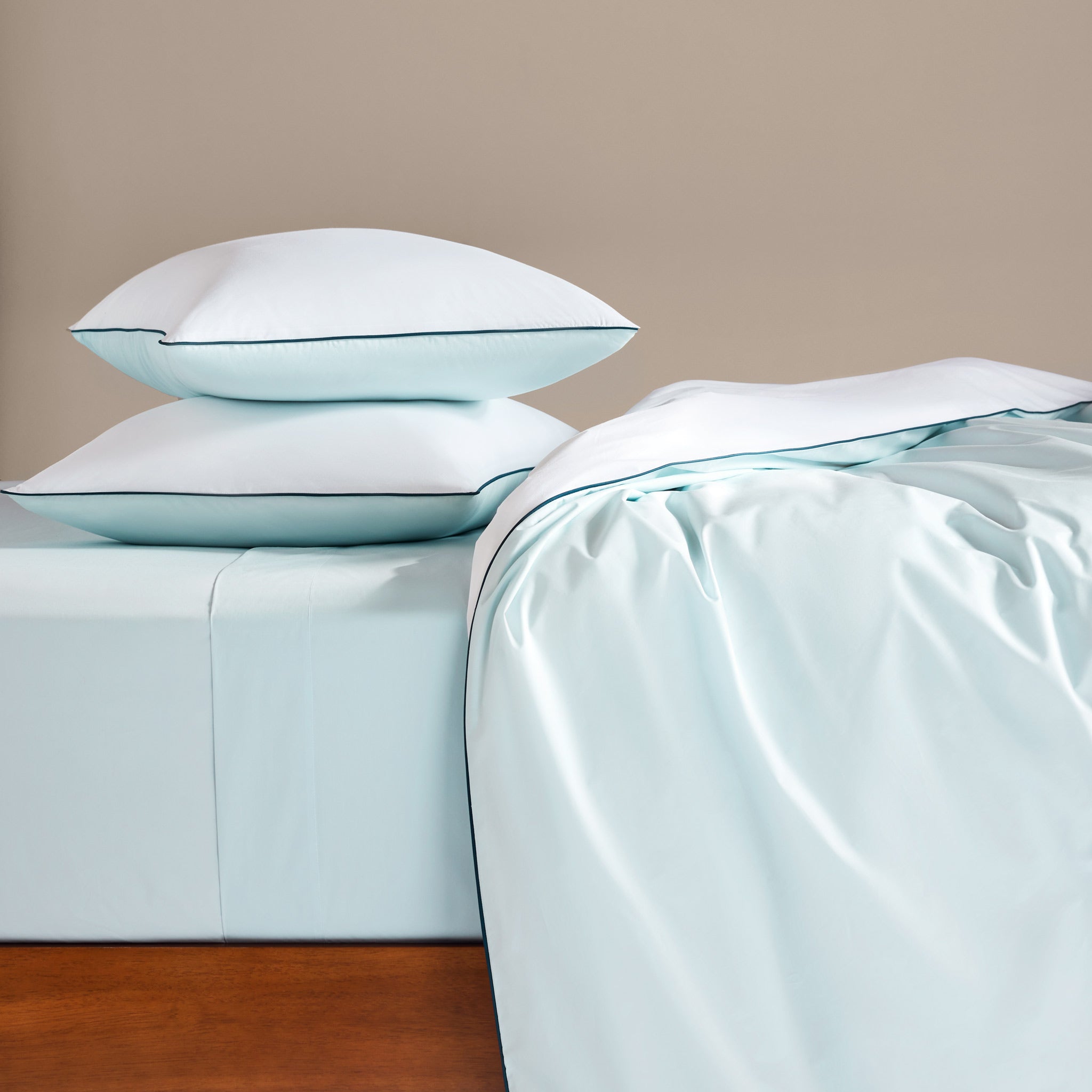 Piped Classic Percale Shams - Last Call