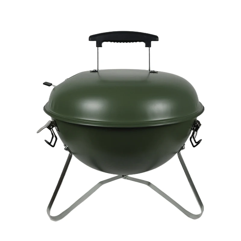 Outdoor portable charcoal barbecue mini tabletop camping kettle gril