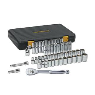 GEARWRENCH 120XP 12 in. Drive 6-Point Standard  Deep SAEMetric Ratchet and Socket Mechanics Tool Set (49-Piece) 80700P