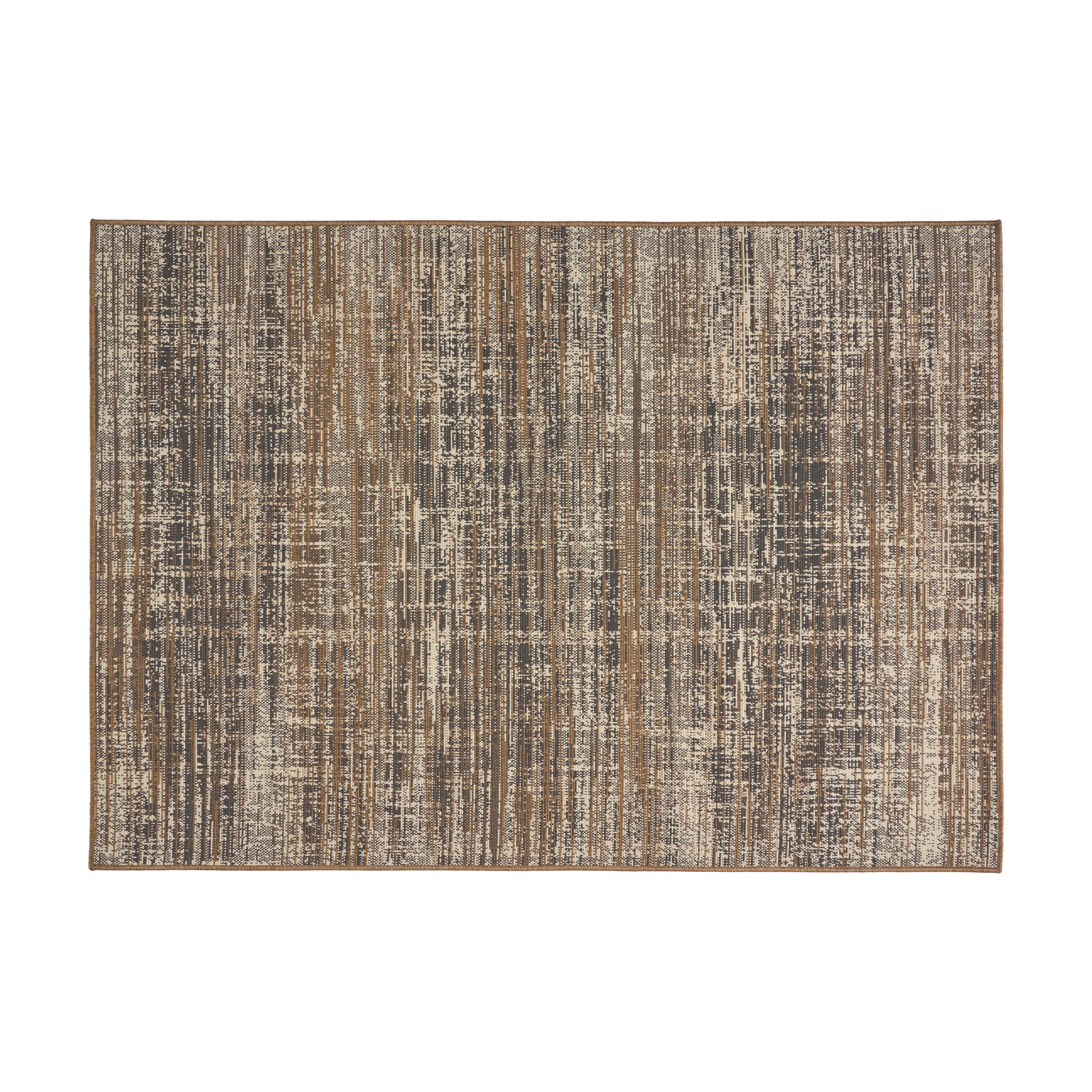 Katherine Outdoor Contemporary Area Rug, Gray and Beige