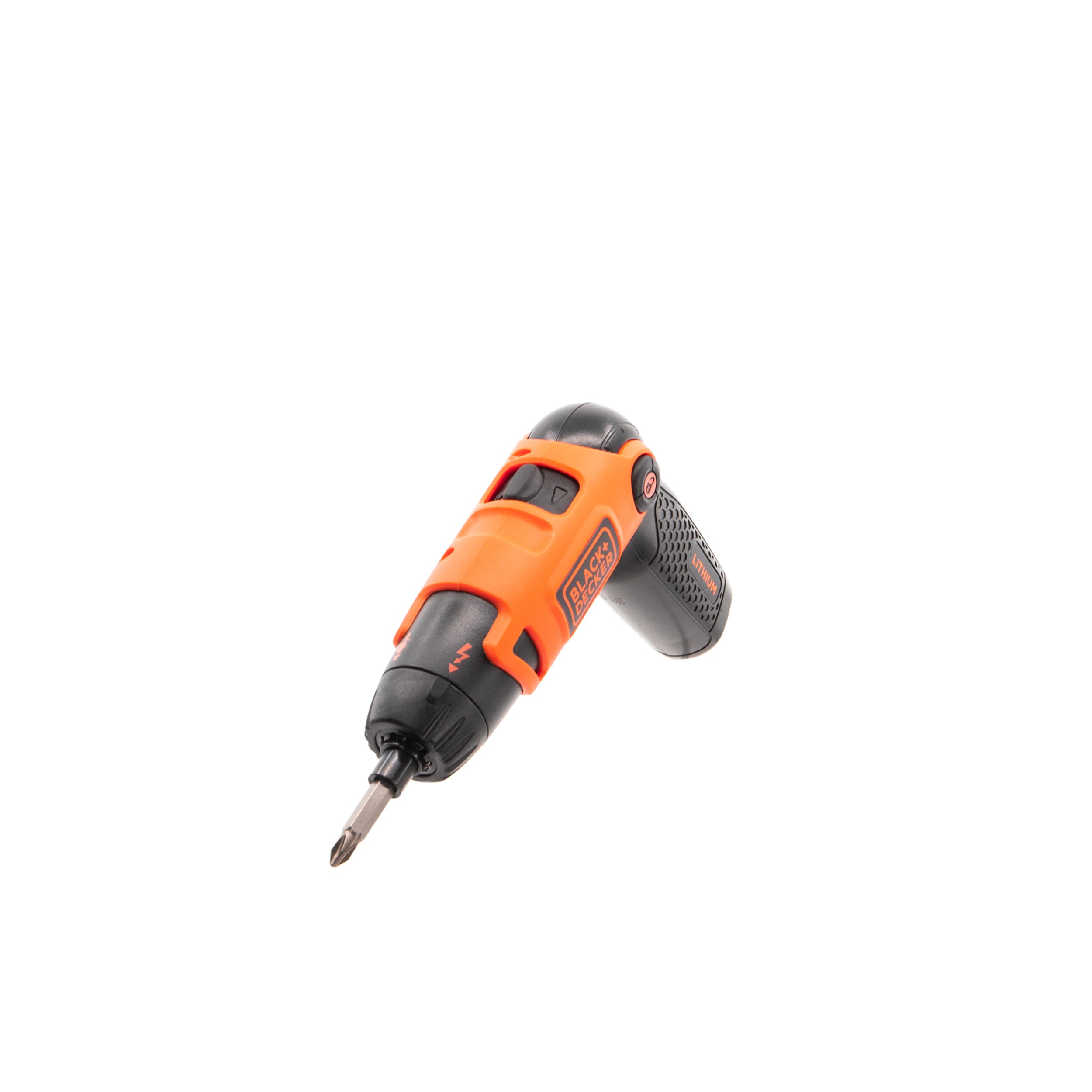 Cordless Screwdriver with Pivoting Handle, USB Charger and 2 Hex Shank Bits