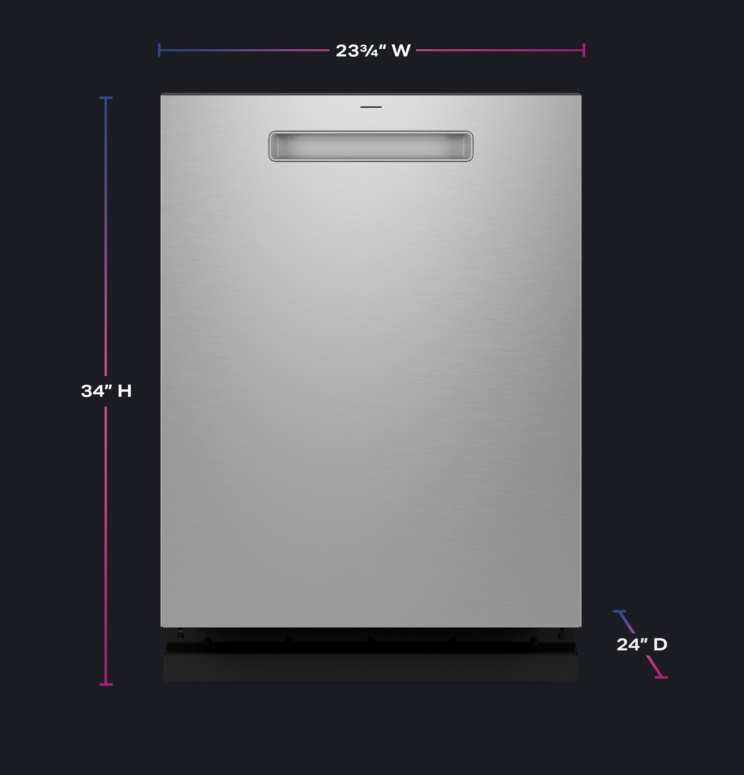 Ge Appliances PDP715SYVFS Ge Profile™ Fingerprint Resistant Top Control With Stainless Steel Interior Dishwasher With Microban™ Antimicrobial Protection With Sanitize Cycle