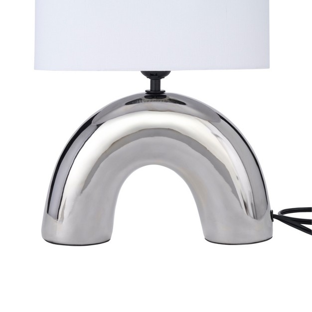 Silver Chrome Metal Arch Table Lamp