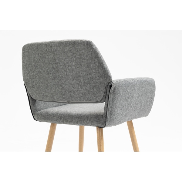 Fabric Upholstered Side Dining Chair with Metal Leg(fabric+Beech Wooden Printing Leg)，KD backrest