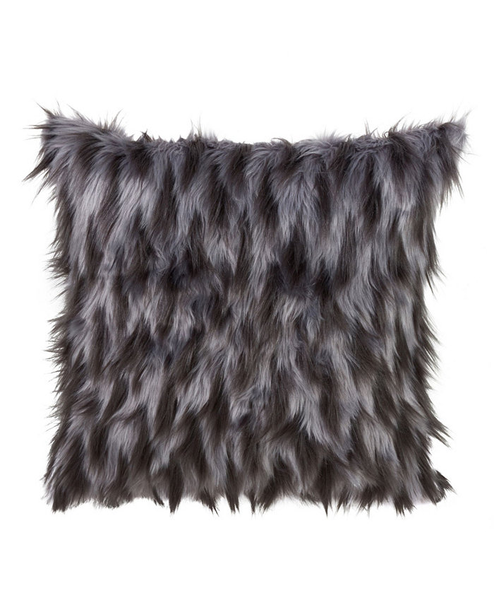 Saro Lifestyle Faux Fur Decorative Pillow， 18