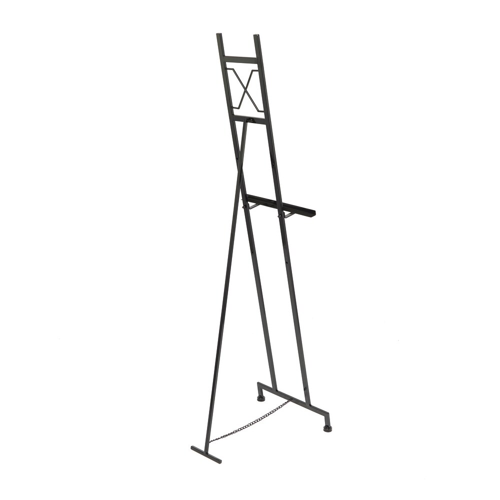 Black Metal Large Free Standing Adjustable Display Stand Easel with Chain Support