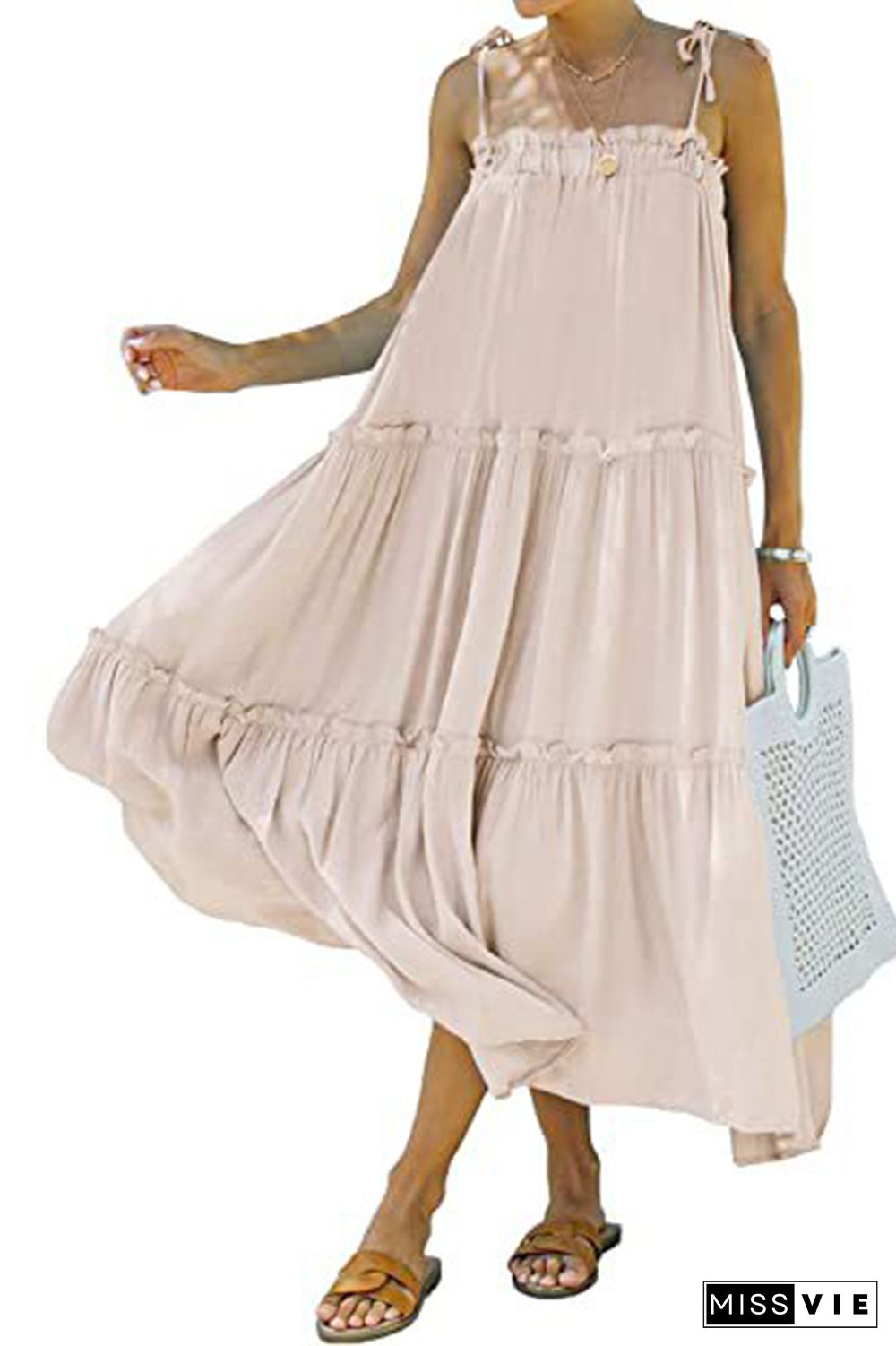 Solid Color Slip Swing Dress Wholesale