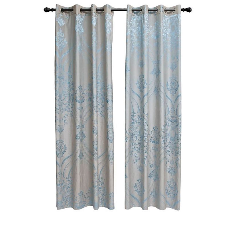 Dolce Mela Curtains Damask Jacquard Grommet Semi-Blackout