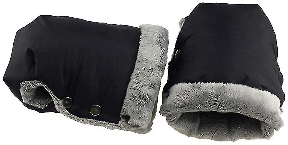 Winter Hand Warmer Stroller Walking Gloves， Stroller Warm Gloves， Waterproof Gloves， Black