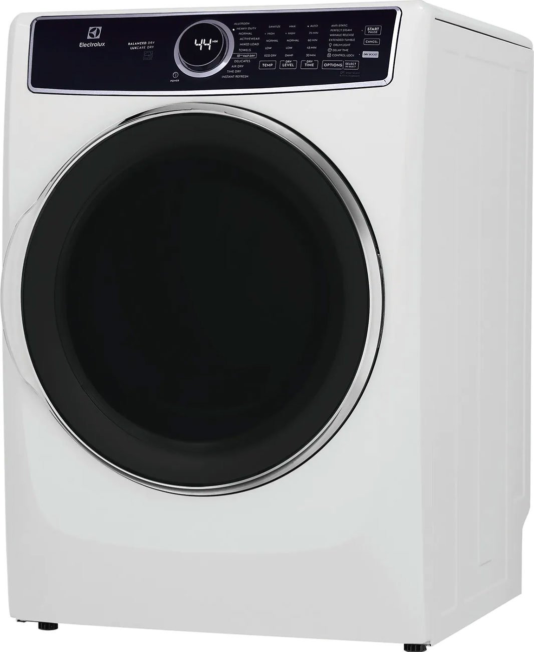 Electrolux 8 Cu. Ft. White Front Load Perfect Steam Electric Dryer With Balanced Dry and Instant Refresh