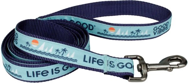 LIFE IS GOOD Canvas Overlay Good Vibes Dog Leash