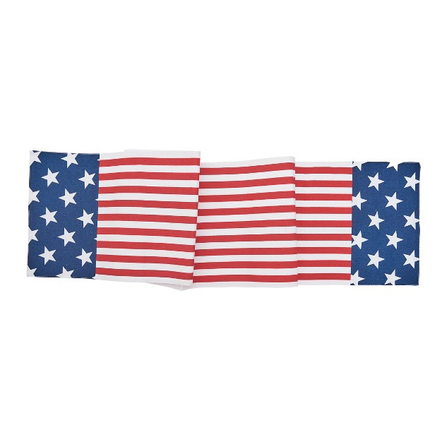 X 72 quot Stars And Stripes July 4th Table Runner