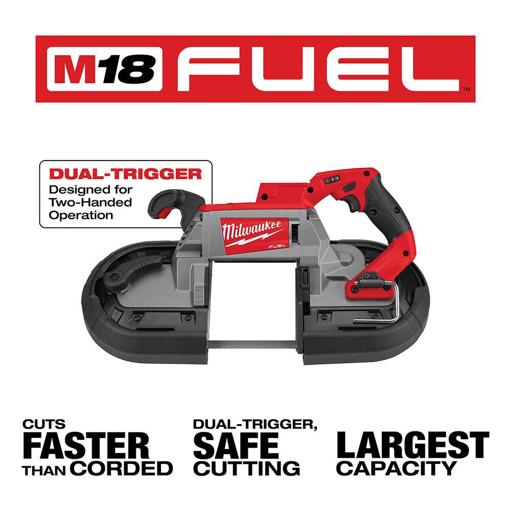 Milwaukee M18 FUEL Deep Cut Dual-Trigger Band Saw 2729S-20 from Milwaukee