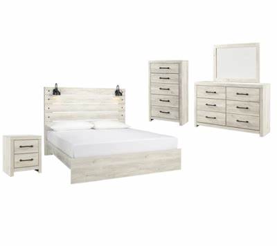 Cambeck King Bed with Dresser, Mirror and Nightstand