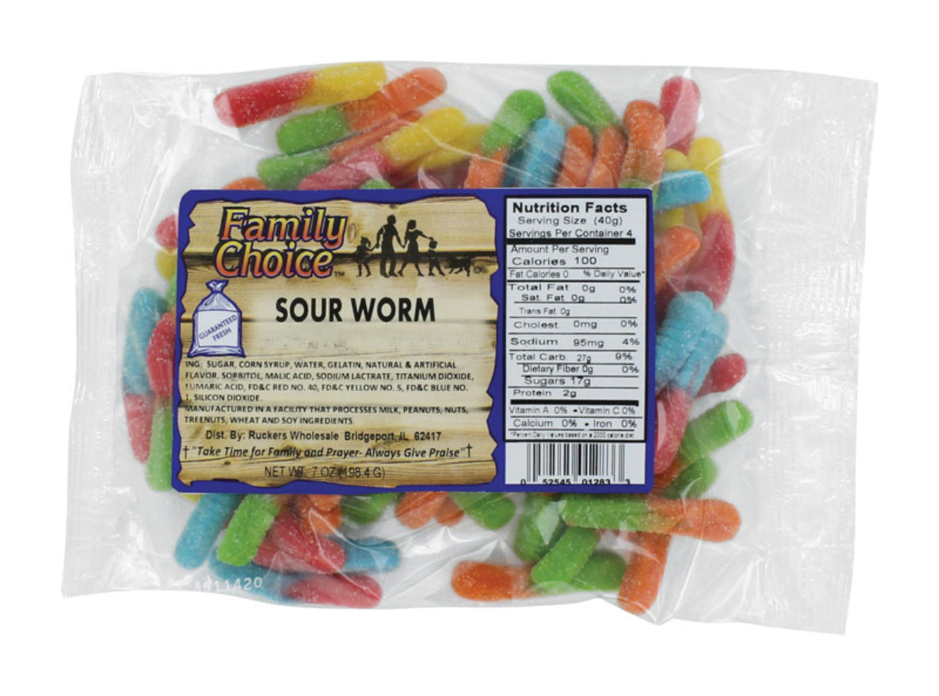 SOUR WORM 7.5 OZ