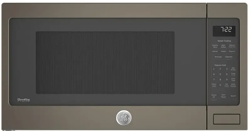 GE Microwave and 30 inch Optional Built-In Trim Kit - Slate