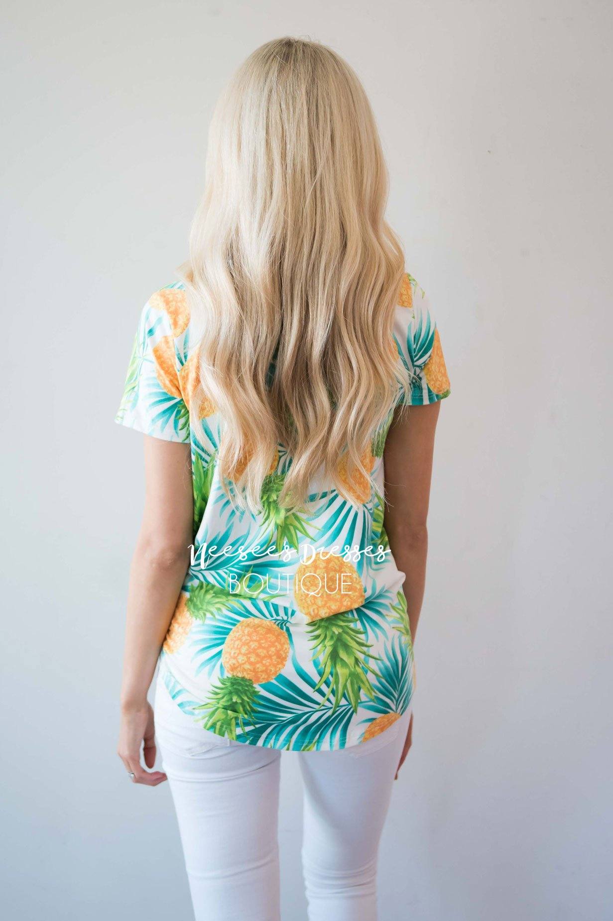 Tropical Vibes Only Pineapple Top