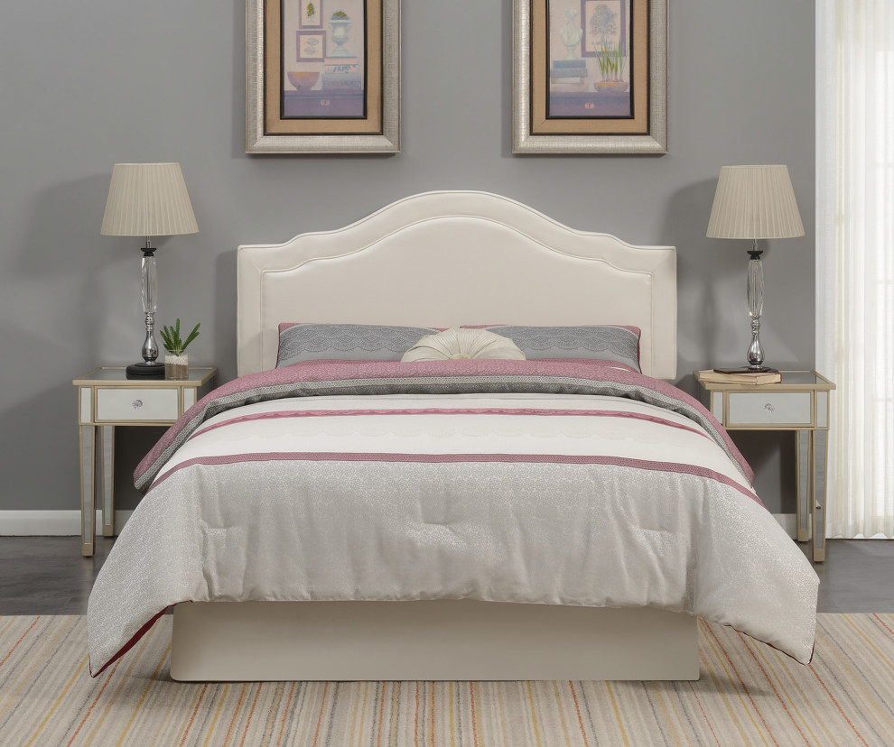 Edmond Queen Headboard Beige   Transitional   Headboards   by Steve Silver  Houzz