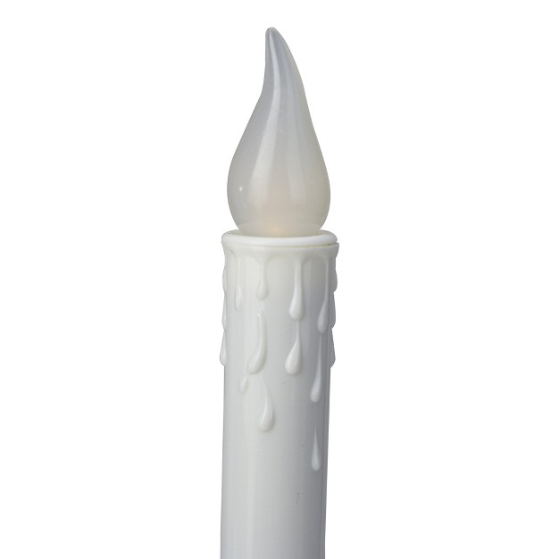 Battery Operated Led Christmas Candle Lamp With Automatic Timer White gold