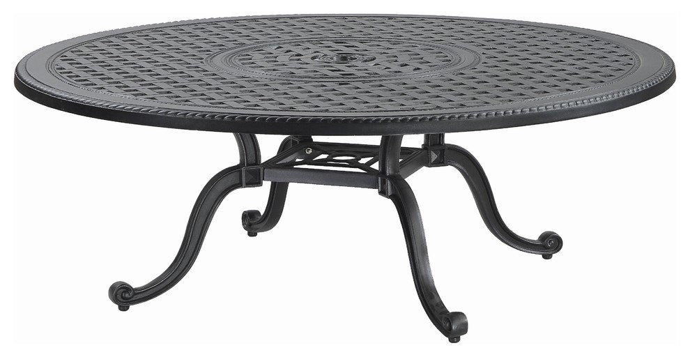 Grand Terrace 48 quotRound Chat Table   Traditional   Outdoor Coffee Tables   by Gensun  Houzz