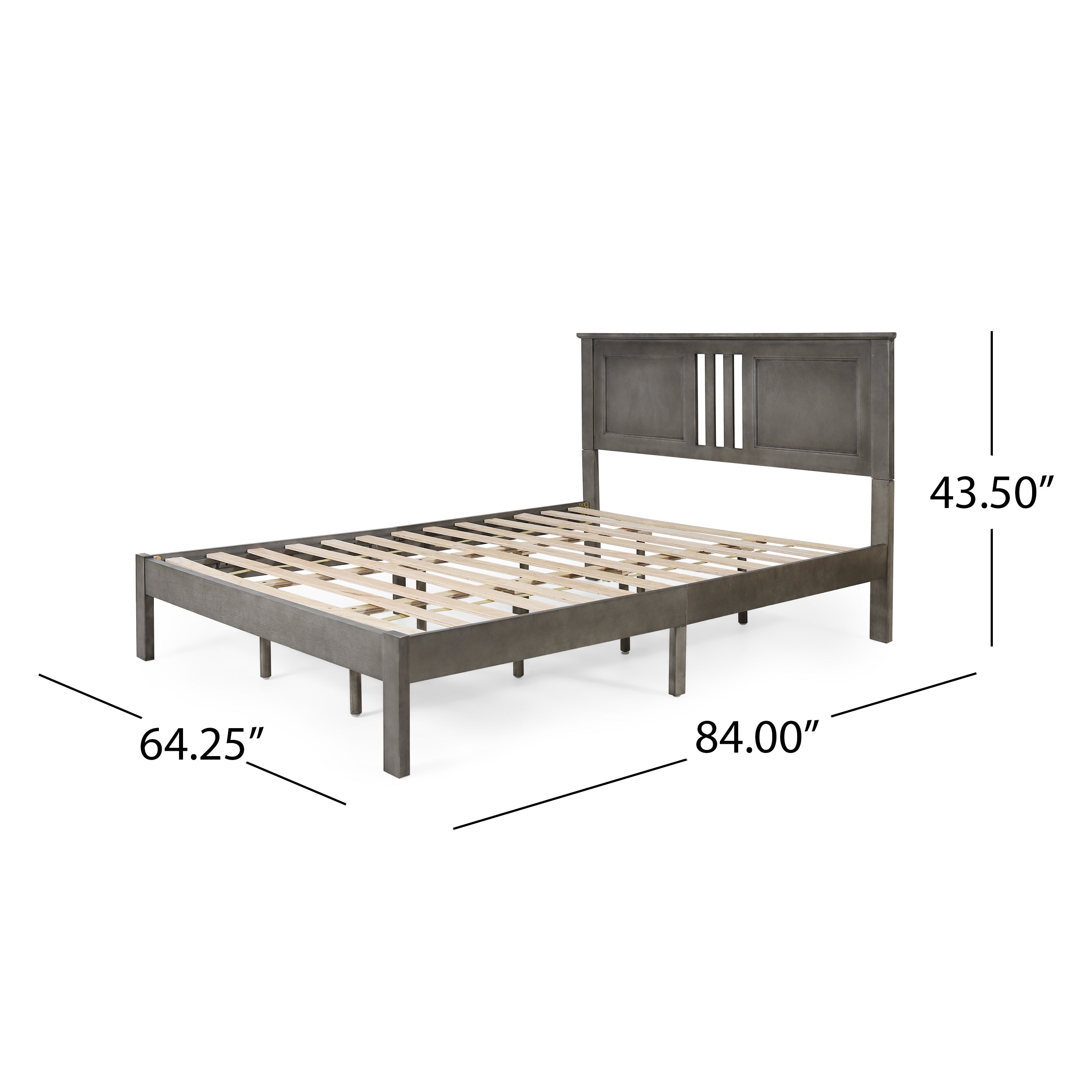 Kashtyn Modern Farmhouse Acacia Wood Queen Bed Platform