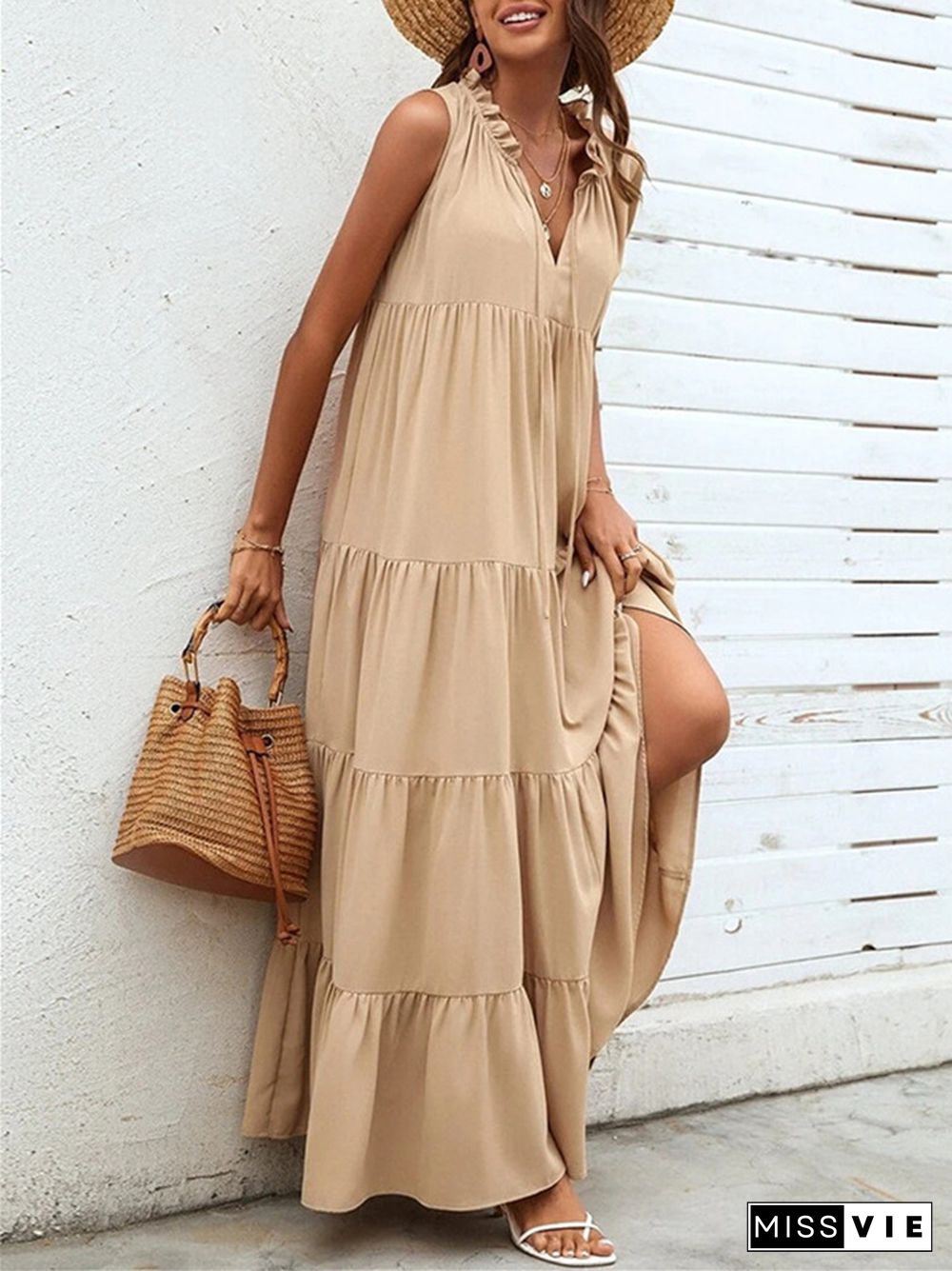 Loose Dress Women's Solid Color Casual Dresses