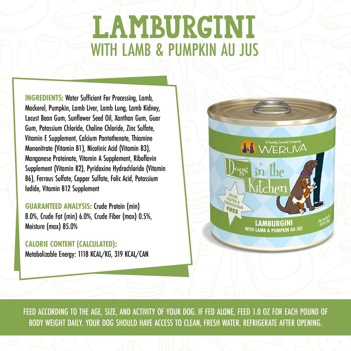 Weruva Dogs in the Kitchen Lamburgini with Lamb and Pumpkin Au Jus Grain-Free Canned Dog Food