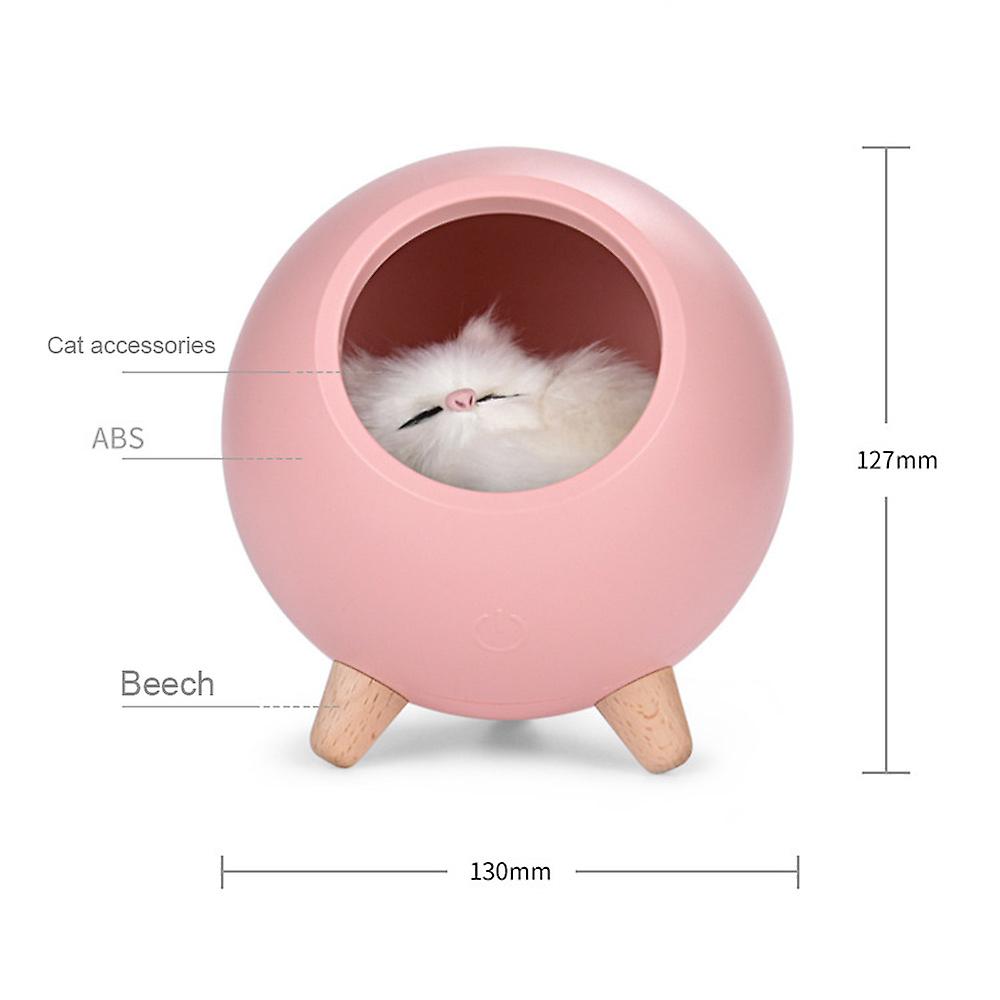 1200mah Touch Adjustable Led Night Table Light Usb Rechargeable Small Cat Pet House Atmosphere Lamp For Baby  42mm