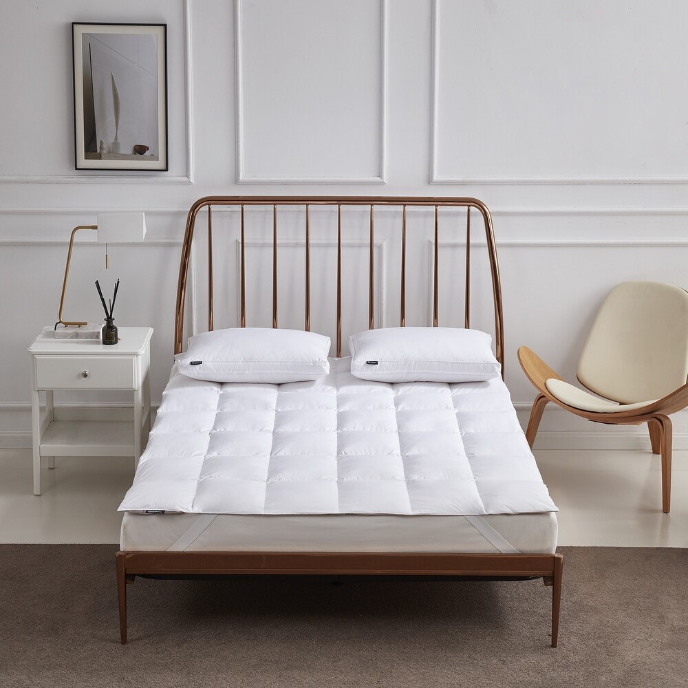 Beautyrest Tencel White Feather   Down Fiber Mattress Topper
